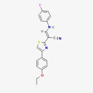 (E)-2-(4-(4-ethoxyphenyl)thiazol-2-yl)-3-((4-iodophenyl)amino)acrylonitrile