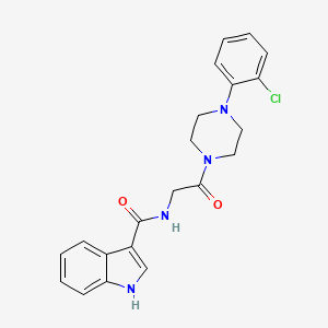 N-(2-(4-(2-chlorophenyl)piperazin-1-yl)-2-oxoethyl)-1H-indole-3-carboxamide