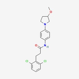 3-(2,6-Dichlorophenyl)-N-[4-(3-methoxypyrrolidin-1-YL)phenyl]propanamide