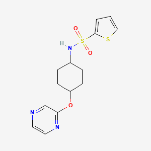 N-((1r,4r)-4-(pyrazin-2-yloxy)cyclohexyl)thiophene-2-sulfonamide