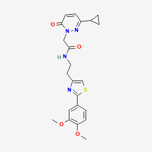 2-(3-cyclopropyl-6-oxopyridazin-1(6H)-yl)-N-(2-(2-(3,4-dimethoxyphenyl)thiazol-4-yl)ethyl)acetamide