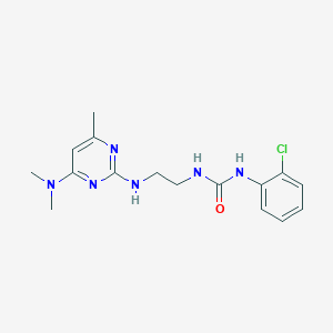 1-(2-Chlorophenyl)-3-(2-((4-(dimethylamino)-6-methylpyrimidin-2-yl)amino)ethyl)urea