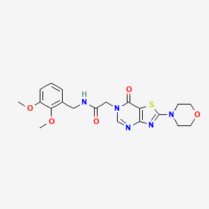 molecular formula C20H23N5O5S B2642444 N-(2,3-二甲氧基苄基)-2-(2-吗啉-7-氧代噻唑并[4,5-d]嘧啶-6(7H)-基)乙酰胺 CAS No. 1223823-64-0