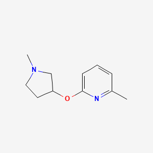 molecular formula C11H16N2O B2642446 2-Methyl-6-[(1-methylpyrrolidin-3-yl)oxy]pyridine CAS No. 2197600-80-7