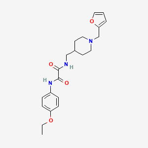 molecular formula C21H27N3O4 B2642451 N1-(4-ethoxyphenyl)-N2-((1-(furan-2-ylmethyl)piperidin-4-yl)methyl)oxalamide CAS No. 953158-57-1