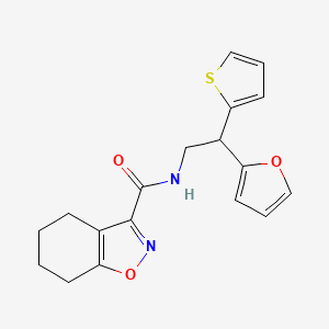N-[2-(furan-2-yl)-2-(thiophen-2-yl)ethyl]-4,5,6,7-tetrahydro-1,2-benzoxazole-3-carboxamide