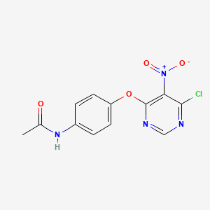 N-{4-[(6-chloro-5-nitro-4-pyrimidinyl)oxy]phenyl}acetamide