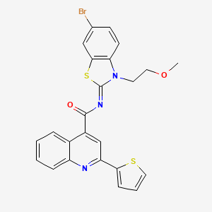 (Z)-N-(6-bromo-3-(2-methoxyethyl)benzo[d]thiazol-2(3H)-ylidene)-2-(thiophen-2-yl)quinoline-4-carboxamide