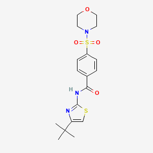 molecular formula C18H23N3O4S2 B2642464 N-(4-(叔丁基)噻唑-2-基)-4-(吗啉磺酰基)苯甲酰胺 CAS No. 325988-05-4
