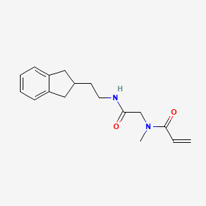 molecular formula C17H22N2O2 B2642468 N-[2-[2-(2,3-Dihydro-1H-inden-2-yl)ethylamino]-2-oxoethyl]-N-methylprop-2-enamide CAS No. 2201865-80-5