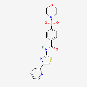 4-morpholin-4-ylsulfonyl-N-(4-pyridin-2-yl-1,3-thiazol-2-yl)benzamide