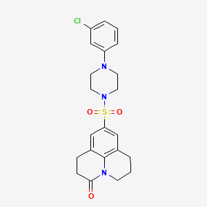 9-((4-(3-chlorophenyl)piperazin-1-yl)sulfonyl)-1,2,6,7-tetrahydropyrido[3,2,1-ij]quinolin-3(5H)-one