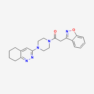 2-(Benzo[d]isoxazol-3-yl)-1-(4-(5,6,7,8-tetrahydrocinnolin-3-yl)piperazin-1-yl)ethanone