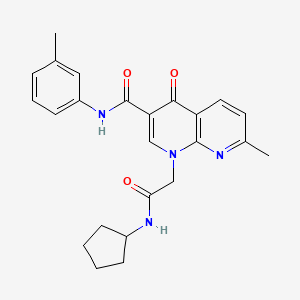 1-(2-(cyclopentylamino)-2-oxoethyl)-7-methyl-4-oxo-N-(m-tolyl)-1,4-dihydro-1,8-naphthyridine-3-carboxamide