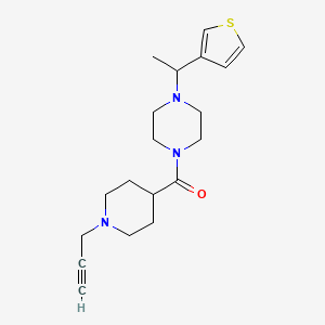 (1-Prop-2-ynylpiperidin-4-yl)-[4-(1-thiophen-3-ylethyl)piperazin-1-yl]methanone