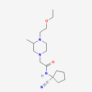 molecular formula C17H30N4O2 B2642497 N-(1-cyanocyclopentyl)-2-[4-(2-ethoxyethyl)-3-methylpiperazin-1-yl]acetamide CAS No. 1333780-96-3
