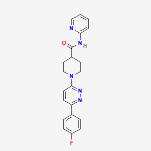 molecular formula C21H20FN5O B2642503 1-(6-(4-氟苯基)哒嗪-3-基)-N-(吡啶-2-基)哌啶-4-甲酰胺 CAS No. 1203104-07-7