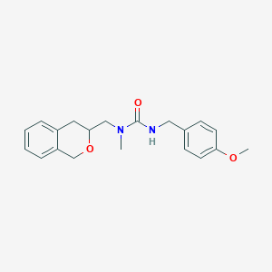 molecular formula C20H24N2O3 B2642504 1-(Isochroman-3-ylmethyl)-3-(4-methoxybenzyl)-1-methylurea CAS No. 2034439-86-4