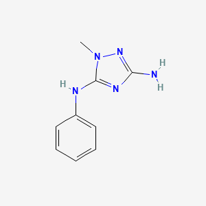 molecular formula C9H11N5 B2642510 1-甲基-N5-苯基-1H-1,2,4-三唑-3,5-二胺 CAS No. 37634-00-7