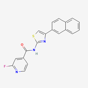 molecular formula C19H12FN3OS B2642516 2-fluoro-N-[4-(naphthalen-2-yl)-1,3-thiazol-2-yl]pyridine-4-carboxamide CAS No. 1797622-43-5