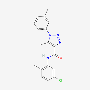 molecular formula C18H17ClN4O B2642517 N-(5-chloro-2-methylphenyl)-5-methyl-1-(3-methylphenyl)-1H-1,2,3-triazole-4-carboxamide CAS No. 866864-51-9