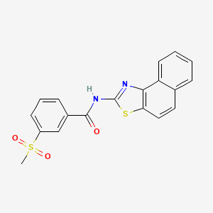 molecular formula C19H14N2O3S2 B2642519 3-(甲基磺酰基)-N-(萘并[1,2-d]噻唑-2-基)苯甲酰胺 CAS No. 879737-26-5