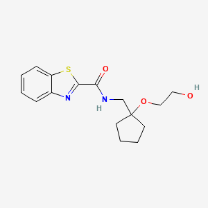 N-((1-(2-hydroxyethoxy)cyclopentyl)methyl)benzo[d]thiazole-2-carboxamide