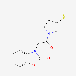 3-(2-(3-(methylthio)pyrrolidin-1-yl)-2-oxoethyl)benzo[d]oxazol-2(3H)-one