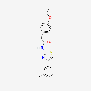 molecular formula C21H22N2O2S B2642530 N-[4-(3,4-dimethylphenyl)-1,3-thiazol-2-yl]-2-(4-ethoxyphenyl)acetamide CAS No. 922480-30-6