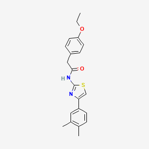 molecular formula C21H22N2O2S B2642530 N-[4-(3,4-二甲苯基)-1,3-噻唑-2-基]-2-(4-乙氧苯基)乙酰胺 CAS No. 922480-30-6