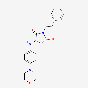 3-((4-Morpholinophenyl)amino)-1-phenethylpyrrolidine-2,5-dione