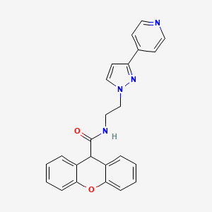 molecular formula C24H20N4O2 B2642536 N-(2-(3-(pyridin-4-yl)-1H-pyrazol-1-yl)ethyl)-9H-xanthene-9-carboxamide CAS No. 1448135-31-6