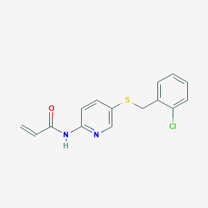 N-[5-[(2-Chlorophenyl)methylsulfanyl]pyridin-2-yl]prop-2-enamide