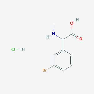 2-(3-Bromophenyl)-2-(methylamino)acetic acid hydrochloride
