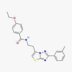 molecular formula C22H22N4O2S B2642539 4-ethoxy-N-(2-(2-(m-tolyl)thiazolo[3,2-b][1,2,4]triazol-6-yl)ethyl)benzamide CAS No. 894049-25-3