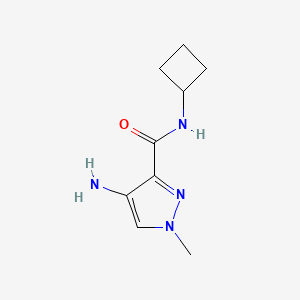molecular formula C9H14N4O B2642542 4-amino-N-cyclobutyl-1-methyl-1H-pyrazole-3-carboxamide CAS No. 1484891-23-7
