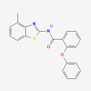 molecular formula C21H16N2O2S B2642548 N-(4-methyl-1,3-benzothiazol-2-yl)-2-phenoxybenzamide CAS No. 361159-55-9