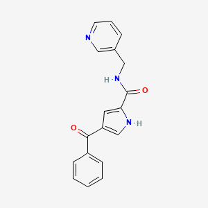 molecular formula C18H15N3O2 B2642549 4-benzoyl-N-(3-pyridinylmethyl)-1H-pyrrole-2-carboxamide CAS No. 478040-34-5