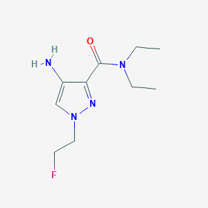 molecular formula C10H17FN4O B2642557 4-Amino-N,N-diethyl-1-(2-fluoroethyl)-1H-pyrazole-3-carboxamide CAS No. 2101199-68-0