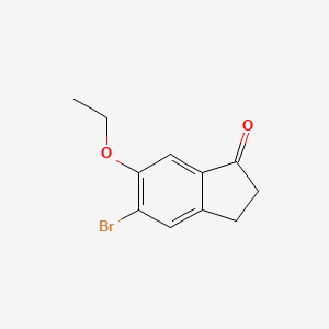 molecular formula C11H11BrO2 B2642584 5-溴-6-乙氧基-2,3-二氢-1h-茚满-1-酮 CAS No. 1935367-68-2