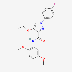 N-(2,5-dimethoxyphenyl)-4-ethoxy-1-(4-fluorophenyl)-1H-pyrazole-3-carboxamide