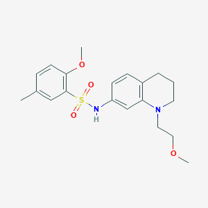 molecular formula C20H26N2O4S B2642589 2-甲氧基-N-(1-(2-甲氧基乙基)-1,2,3,4-四氢喹啉-7-基)-5-甲基苯磺酰胺 CAS No. 1171788-12-7