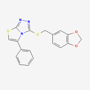 3-(1,3-Benzodioxol-5-ylmethylsulfanyl)-5-phenyl-[1,3]thiazolo[2,3-c][1,2,4]triazole