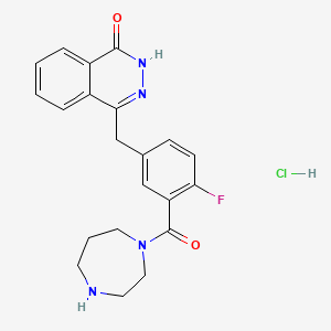 molecular formula C21H22ClFN4O2 B2642593 KU 0058948 盐酸盐 CAS No. 2108829-86-1