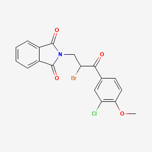 2-[2-bromo-3-(3-chloro-4-methoxyphenyl)-3-oxopropyl]-2,3-dihydro-1H-isoindole-1,3-dione