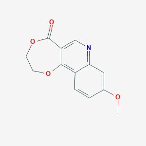 molecular formula C13H11NO4 B2642603 9-methoxy-2H-[1,4]dioxepino[6,5-c]quinolin-5(3H)-one CAS No. 1255782-26-3