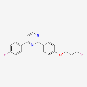 molecular formula C19H16F2N2O B2642604 4-(4-Fluorophenyl)-2-[4-(3-fluoropropoxy)phenyl]pyrimidine CAS No. 477856-60-3