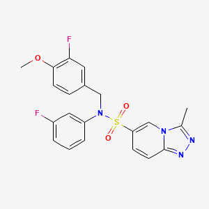 N-(3-fluoro-4-methoxybenzyl)-N-(3-fluorophenyl)-3-methyl[1,2,4]triazolo[4,3-a]pyridine-6-sulfonamide