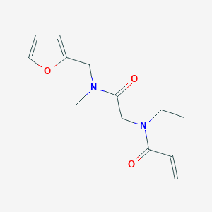 B2642616 N-Ethyl-N-[2-[furan-2-ylmethyl(methyl)amino]-2-oxoethyl]prop-2-enamide CAS No. 2324286-56-6