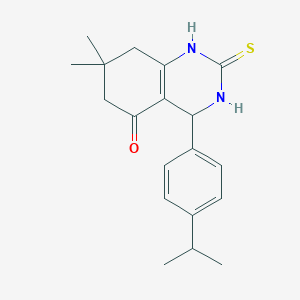 4-(4-isopropylphenyl)-7,7-dimethyl-2-thioxo-1,2,3,4,7,8-hexahydroquinazolin-5(6H)-one